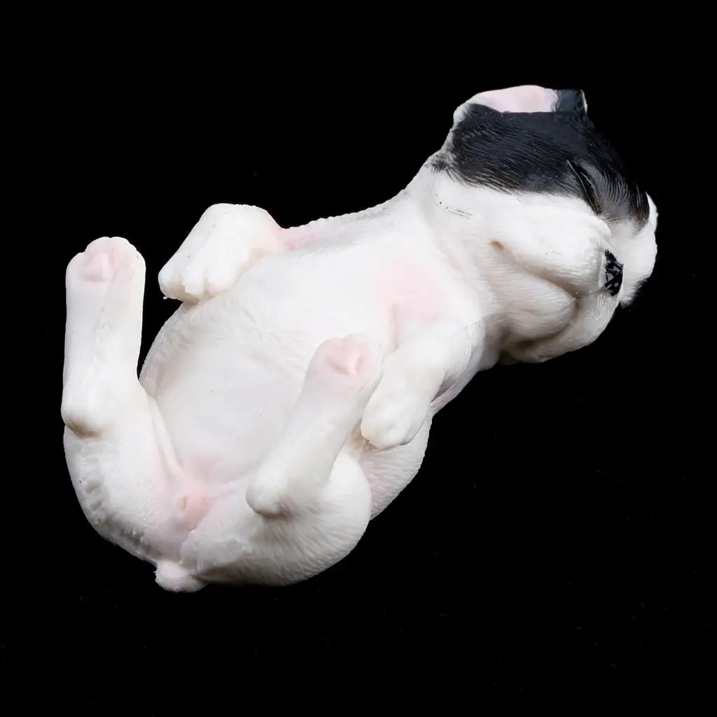 Realistic Dog Puppy Pet Figurine Plastic French Model Desktop Statue for Kids Educational Toys and Display