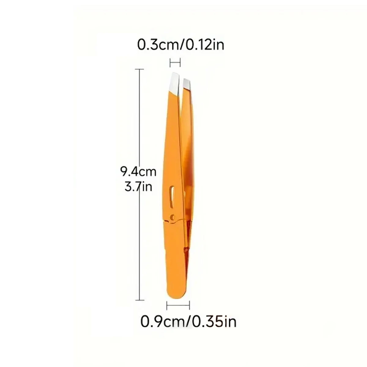 1/3/5PCS Eyebrow Tweezers Color Beauty Fine Hair Puller Makeup Tool Stainless Steel Diagonal Eyebrow Clip Disassembly (Orange)