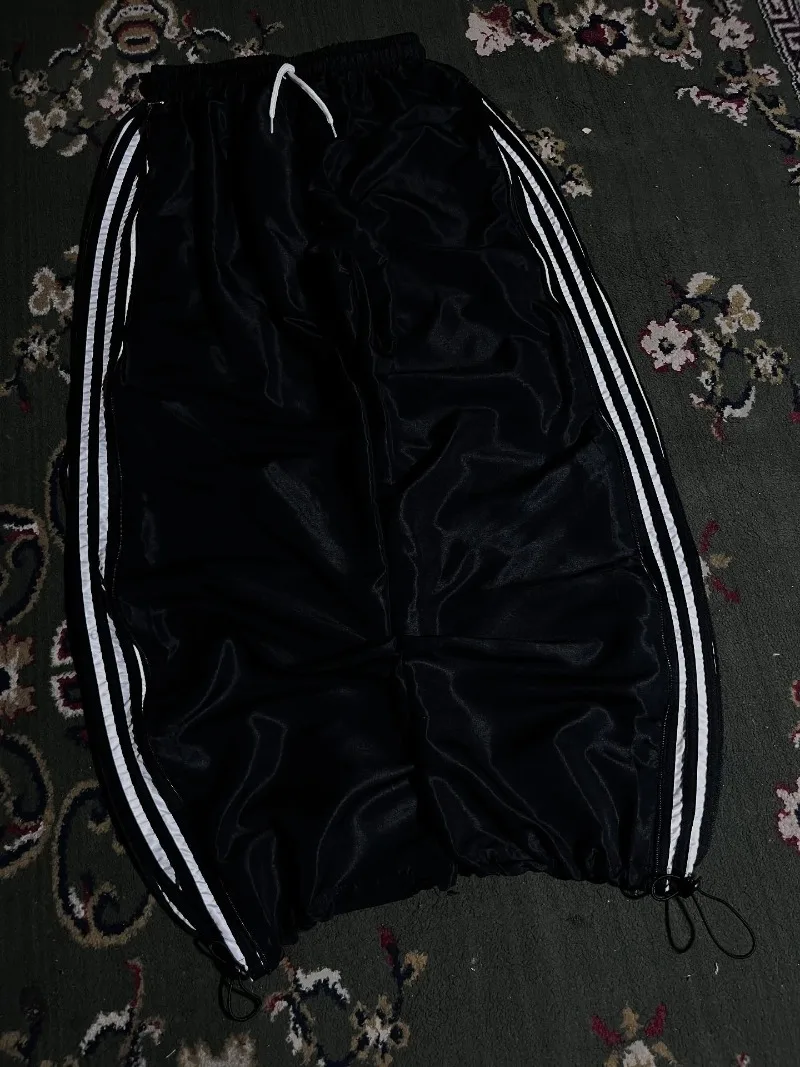 

Silk Trousers Men Y2k Goth Punk Hip-hop Rock Wide-leg Pants Street Fashion Brand Harajuku Retro Oversized Casual Pants Women