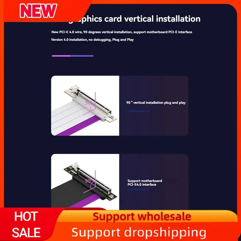 

Superb Graphic Card Extension Line PCIE4.0 Rotor X16 Rotor 16X Desktop Computer Horizontal Vertical Loading Line