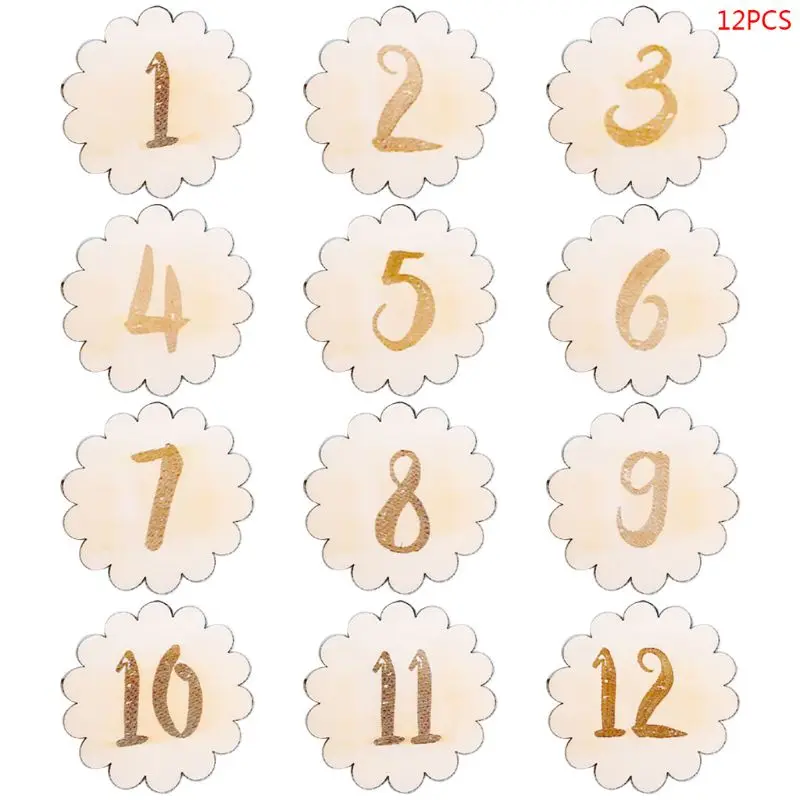 67JC 12 PCS / Set Baby Baby Memorial Birthday Landmark Carte Landmark Photography Newborn Photography