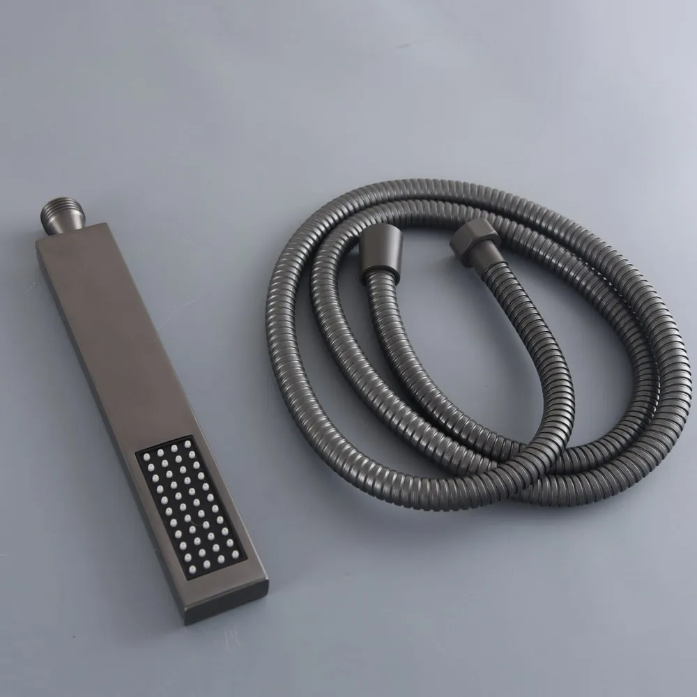 

Telephone Style Hand Held Bathroom Shower Head / Grey Stainless Stell Bathroom Handheld Shower Head Accessory /Hose thh160