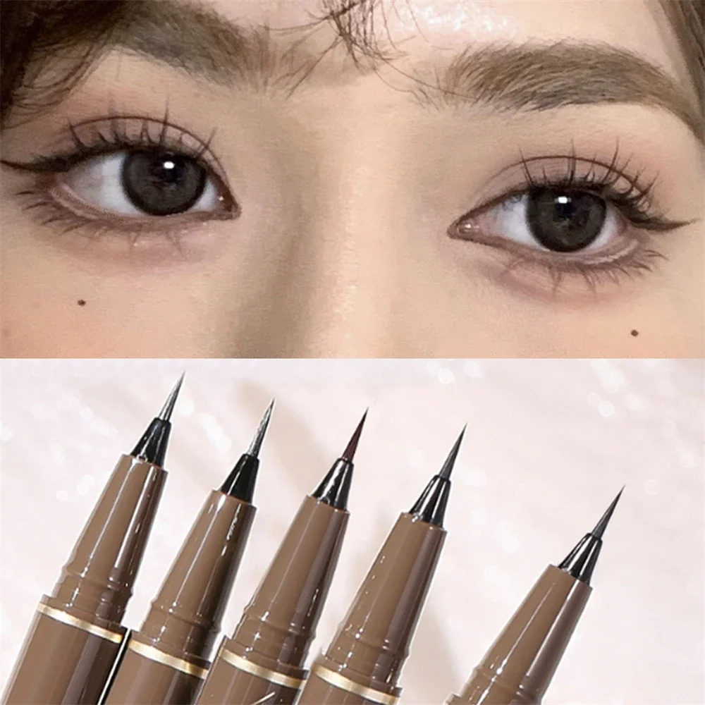 Ultra-fine Matte Liquid Eyeliner Pencil Waterproof Quick Drying Black Brown Lying Silkworm Lower Eyelashes Eye Makeup Eyeliner