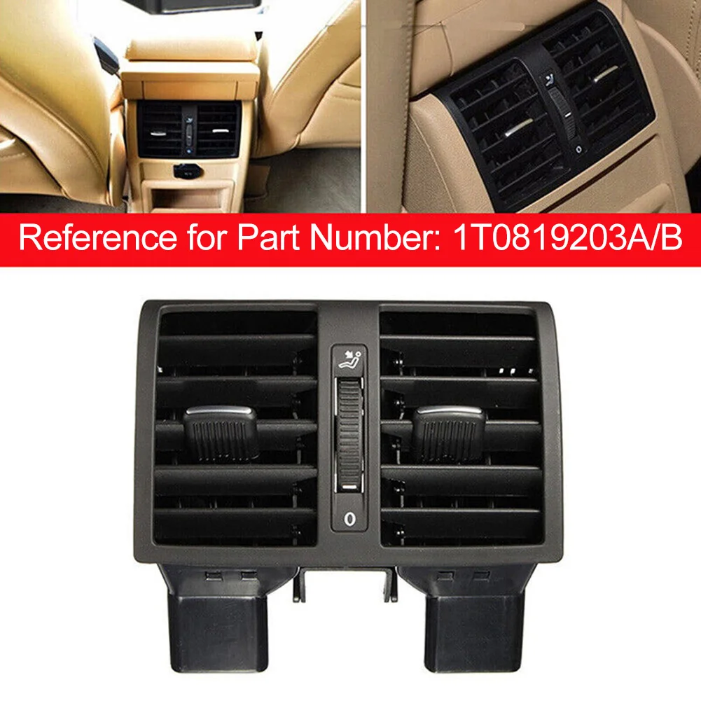 

Высококачественный задний воздуховод кондиционера, черный, для центральной консоли, пластиковый, запчасть для авто