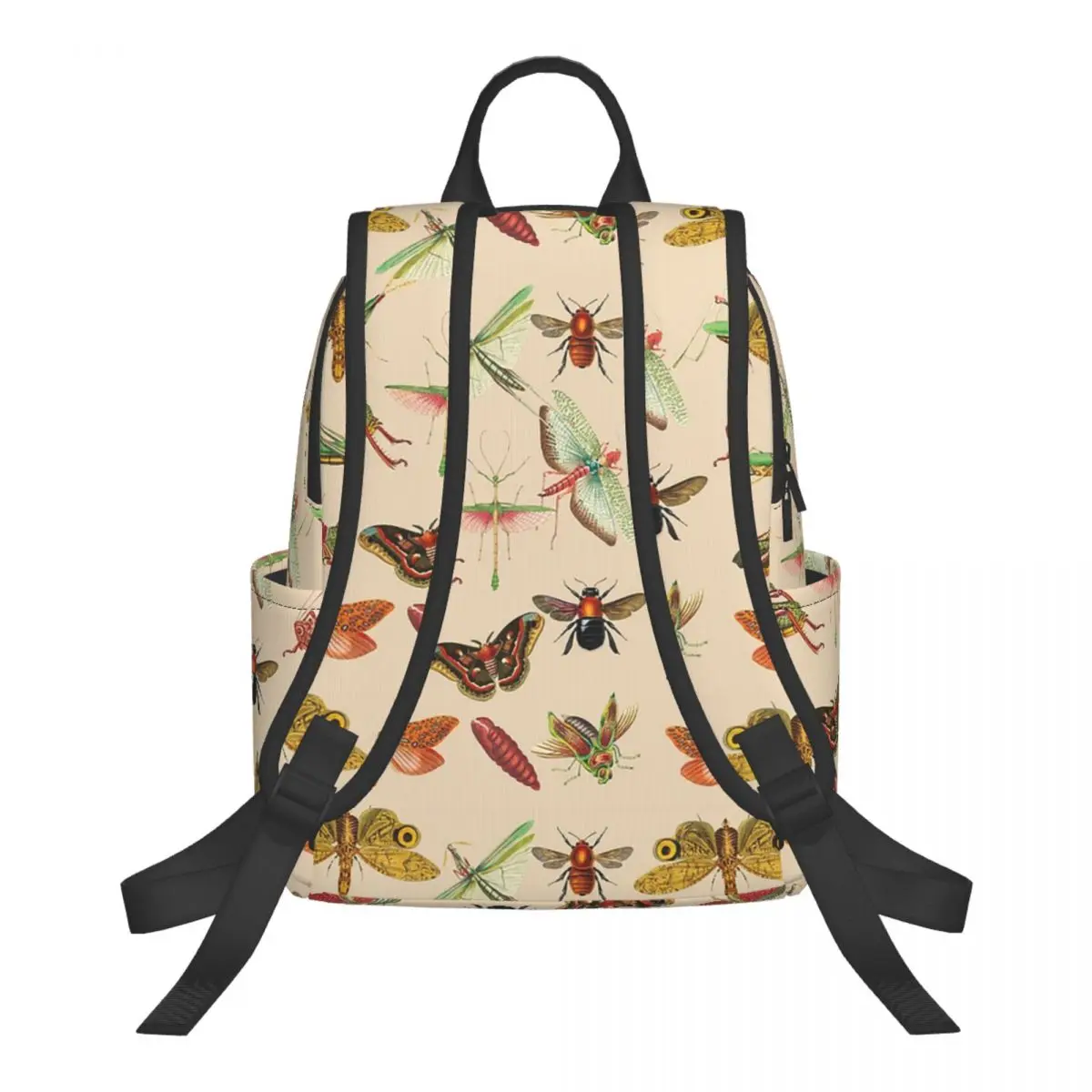 Vintage Bugs And Insects Illustration Student Backpack School Bag Hiking Travel Daypack for Men Women Bookbag Shoulder Bags