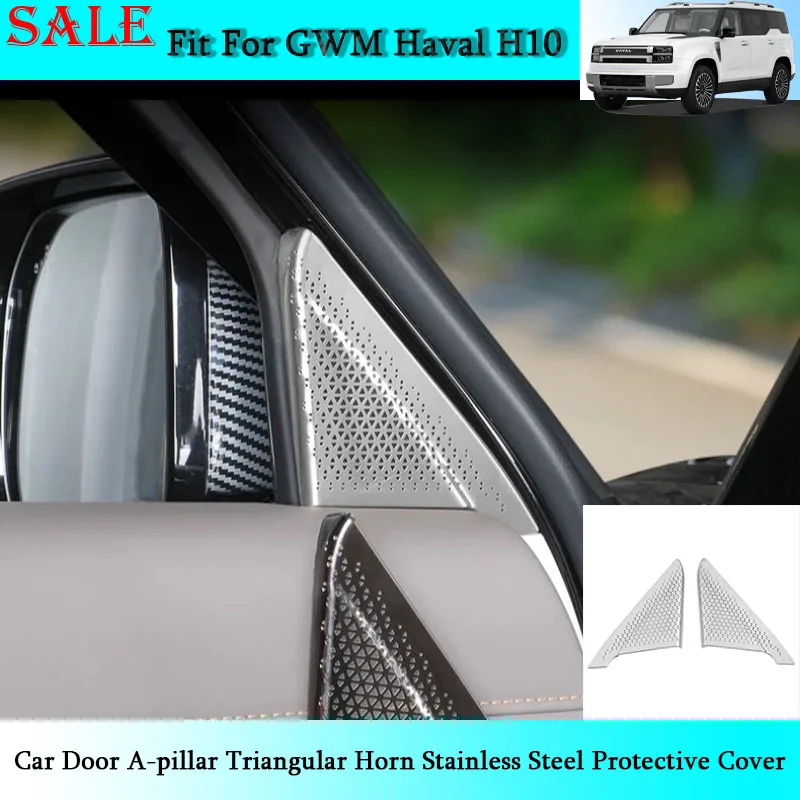 Fit for GWM Haval H10 2026 Car Door A-pillar Triangular Horn Stainless Steel Protective Cover Car Interior Modification Supplies