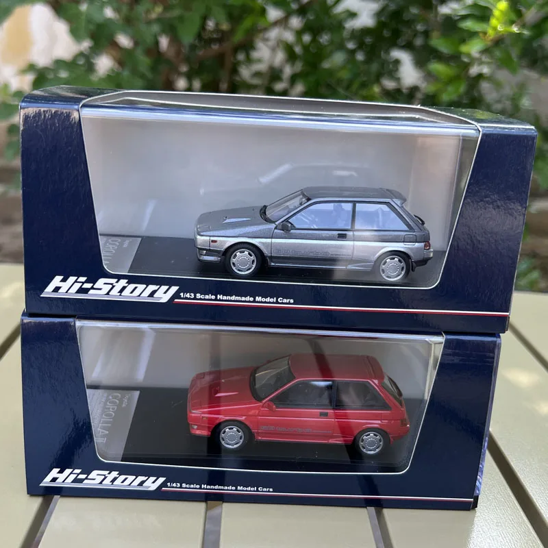 Hi-story ręcznie robione modele samochodów w skali 1:43, TOYOTA COROLLA Ⅱ RETRA GP TURBO SPORTS 1986, model z żywicy do kolekcji i ekspozycji
