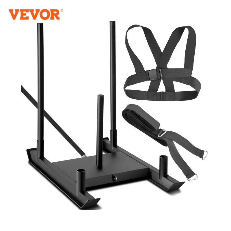 VEVOR Trineo de Potencia 61 x 102 x 102,5 cm Trineo para Entrenamiento de Velocidad Capacidad 500 lbs Trineo de Peso de Acero con Recubrimiento en Polvo para Aumentar Velocidad Fuerza de Músculos