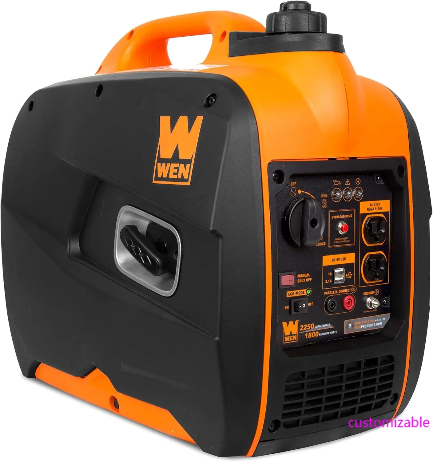 

56225i 2250-Watt Gas Powered Portable Inverter Generator with Fuel Shut-Off, CARB Compliant , Black