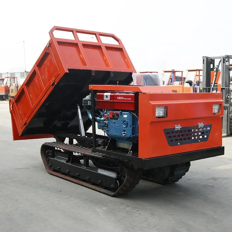 2 Ton Crawler Dump Truck Diesel Powered All Terrain Mini Track Dumper for Construction