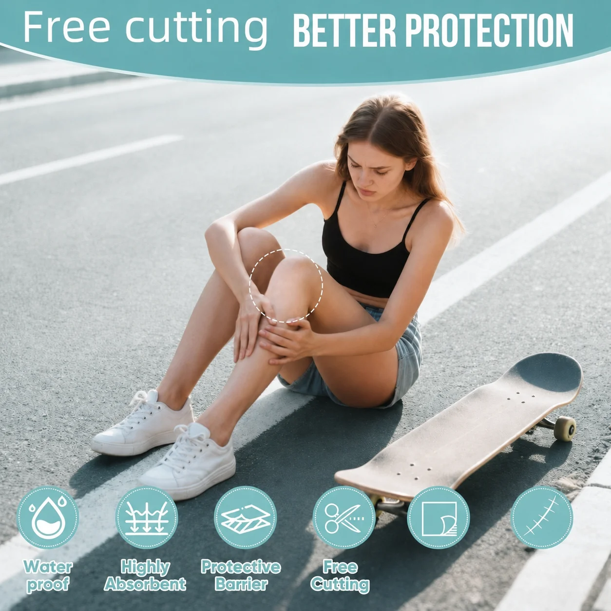 Multi-purpose Artificial Skin Wound Dressing Roll, Freely Cut Pimple Patch, Clean Protection for Skin Wounds & Acne..