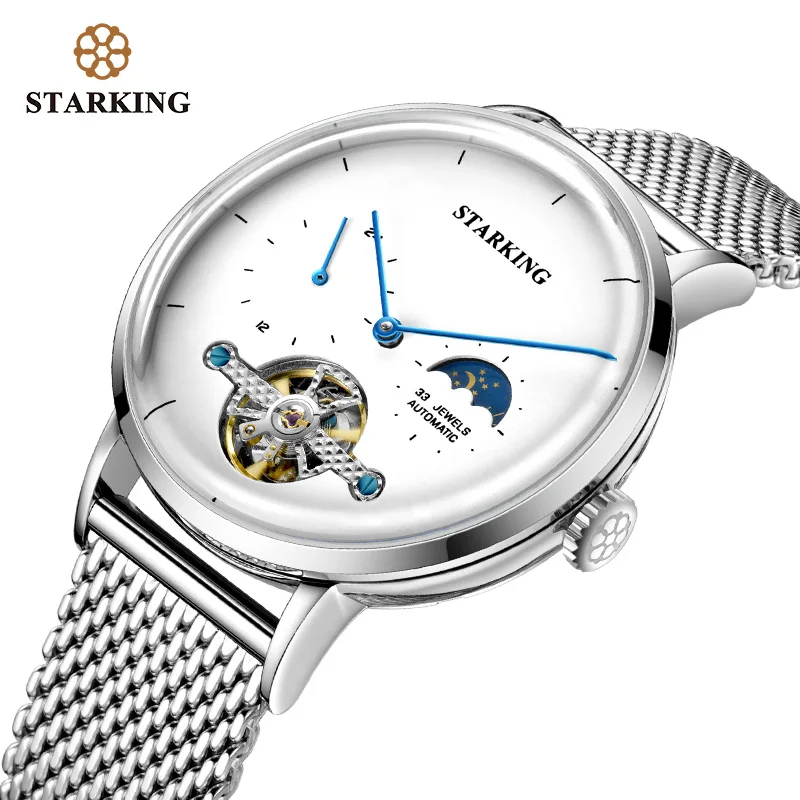 

STARKING/ Star Emperor Watch automatic original movement mechanical watch Moon phase single flywheel business watch