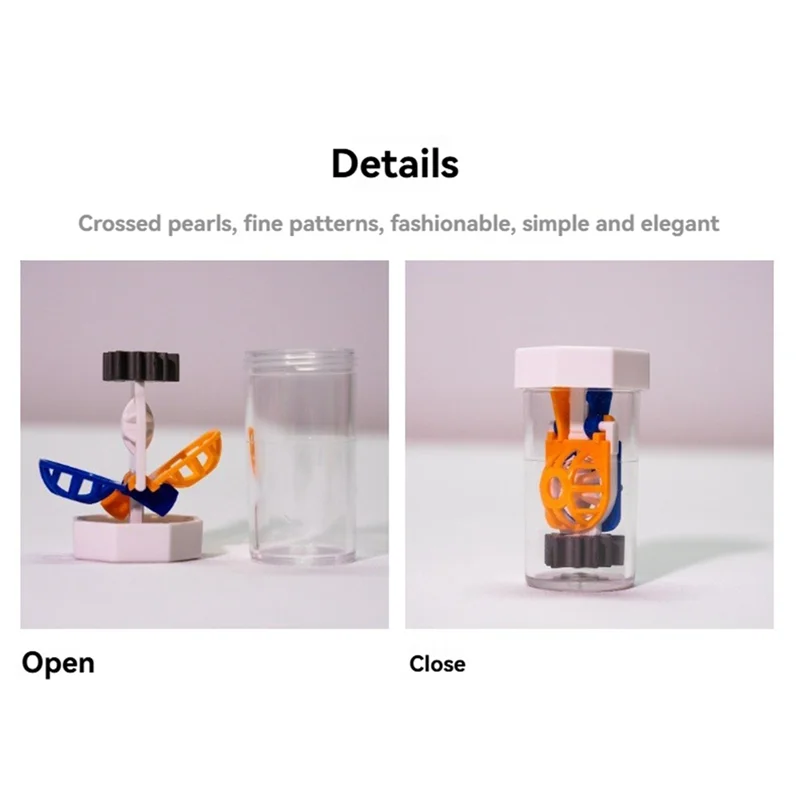 

YLS-Travel-Friendly 3Pcs Hydrogen Peroxide Eyecare Kit, Vented Barrel-Shaped Contact Lens Cases