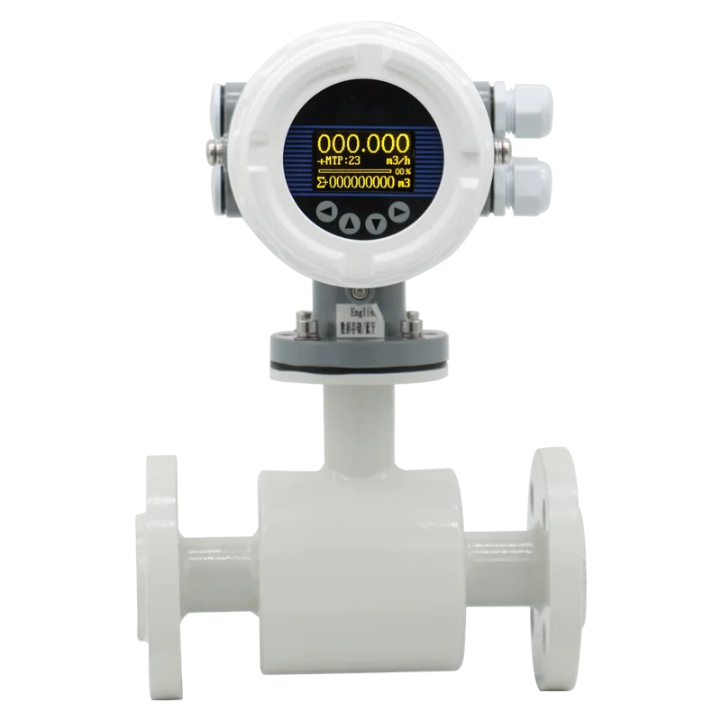 

Round converter LCD display electromagnetic flow meter PTFE liner MAG waste water flowmeters