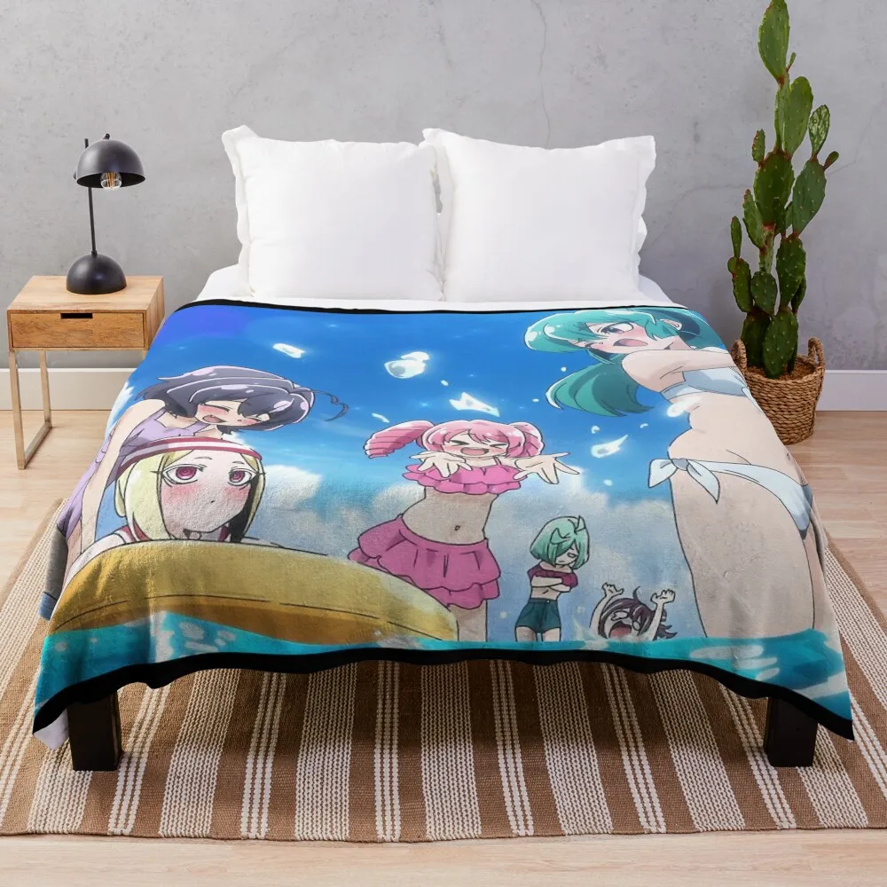 Mahou Shoujo ni Akogarete - Gushing over Magical Girls Throw Blanket Blankets For Bed Baby Blankets