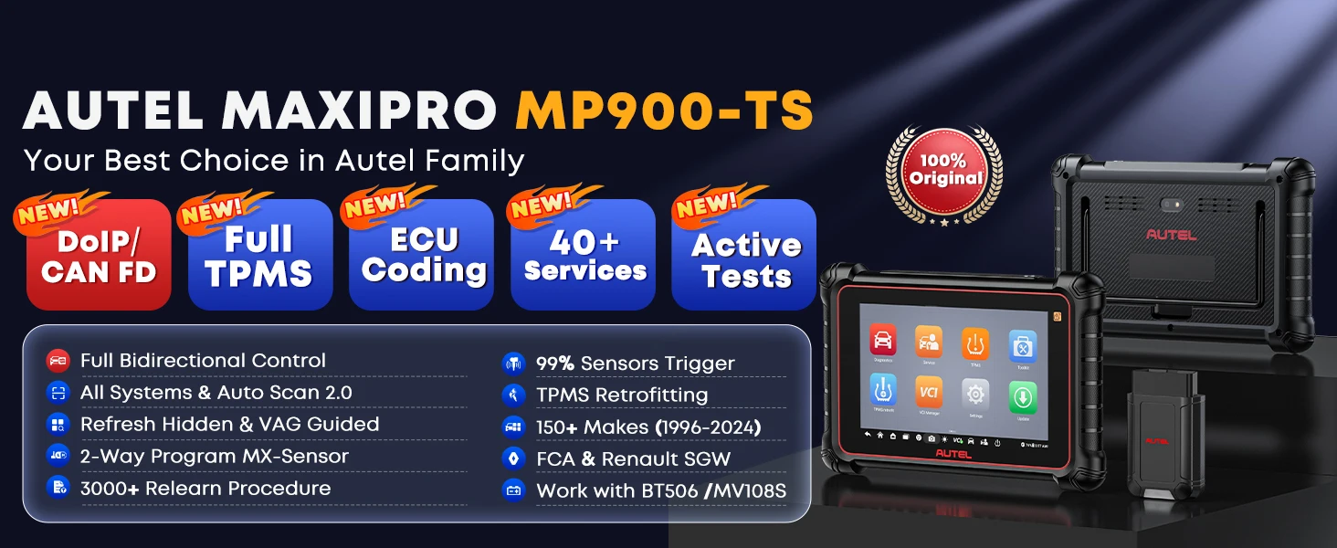 Autel MaxiPRO MP900TS MP900 TS OBD2 Diagnose-Scanner TPMS Programmier- und Diagnosewerkzeug Upgrade von MaxiSYS MS906TS CANFD & DOIP – Detail 1