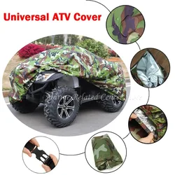 Motorcycle Cover Quad ATV Cover Rain Waterproof Dust Sun UV Snow Protector Cover Universal 190T Camouflage M L XL XXL XXXL