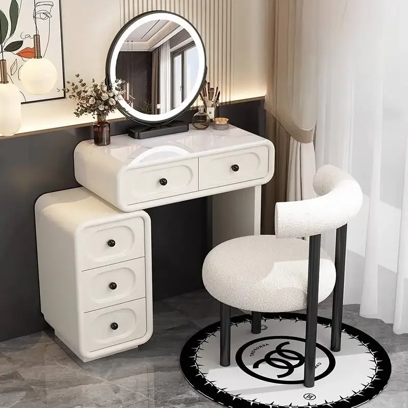 Deco Chair Slim Vanity Desk Drawers Luxury European Compact Cabinet Vanity Bedroom Adult Storage Penteadeira Bedroom Furniture