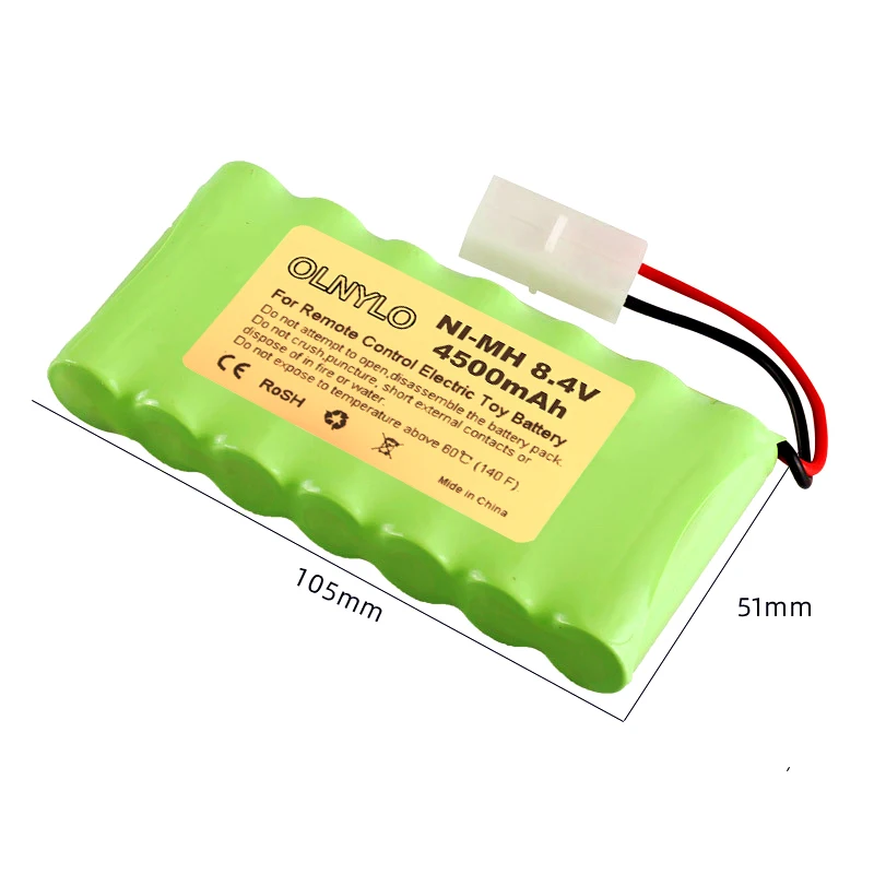 Rechargeable AA Battery 8.4v 4500mAh Nimh For Rc toys Cars Tanks Robots Gun 4500mah  For Rc Boat accessories sm/jst/Tamiya plug