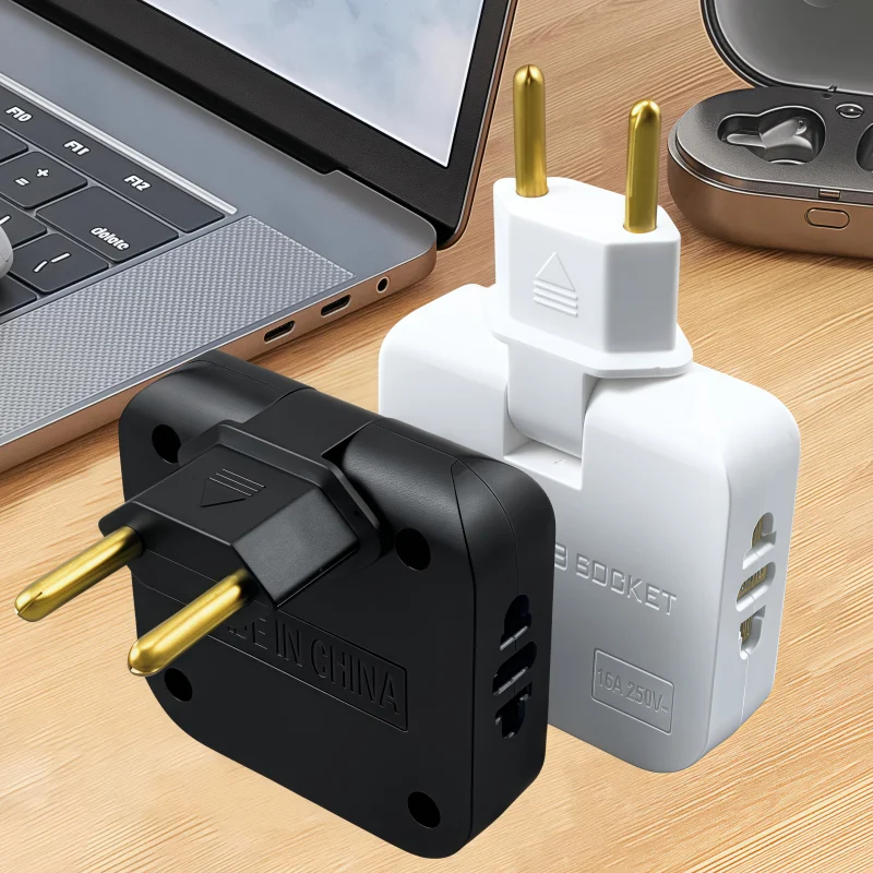 EU Plug AC Outlets 4 in 1 USB To EU Socket Converters 180 Degree Rotatable Multi-Plug Mini Slim Wireless Outlet Adapter Sockets