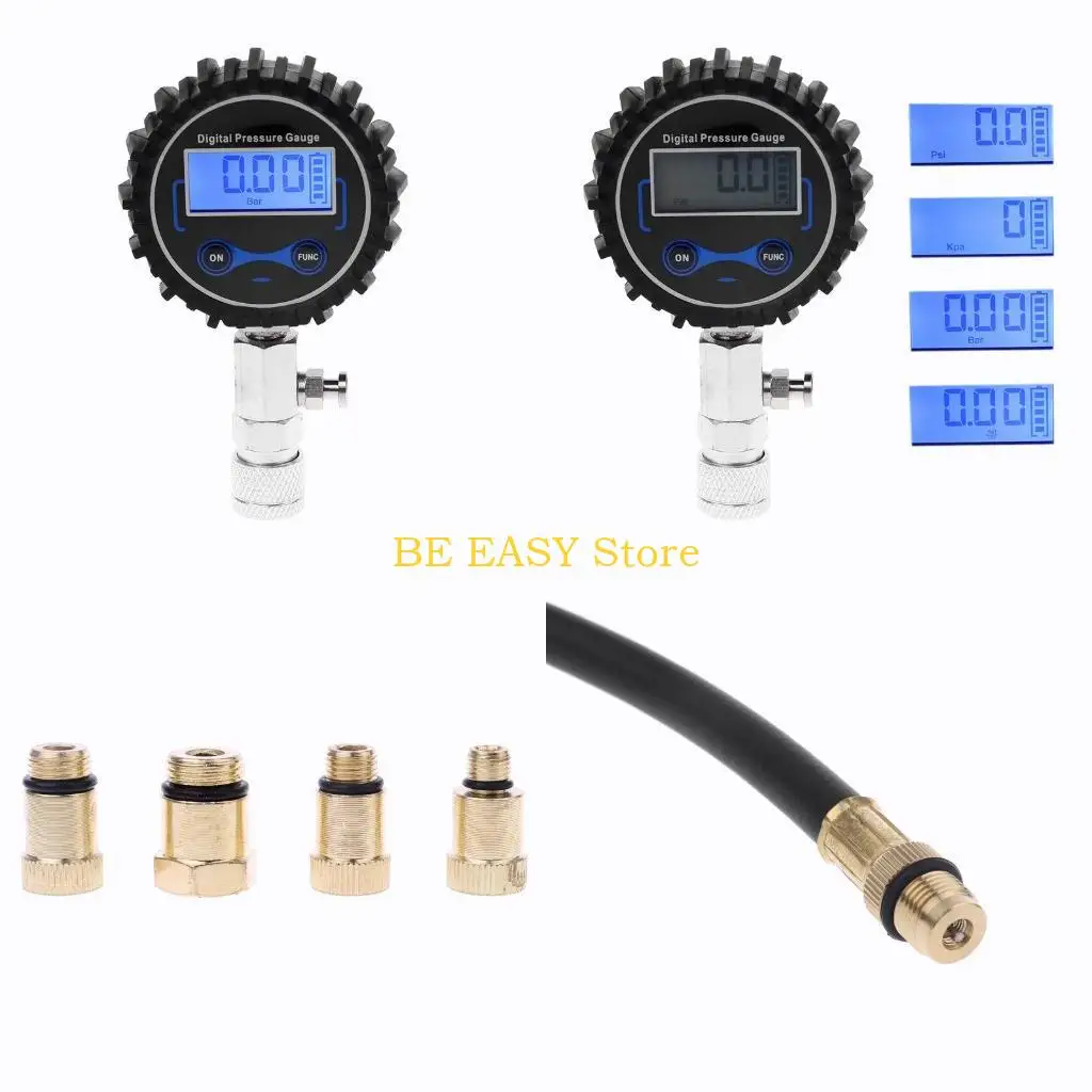 

E28F Digital Gas Engine Cylinder Compression Tester Tool Car Motorcycle Pressure