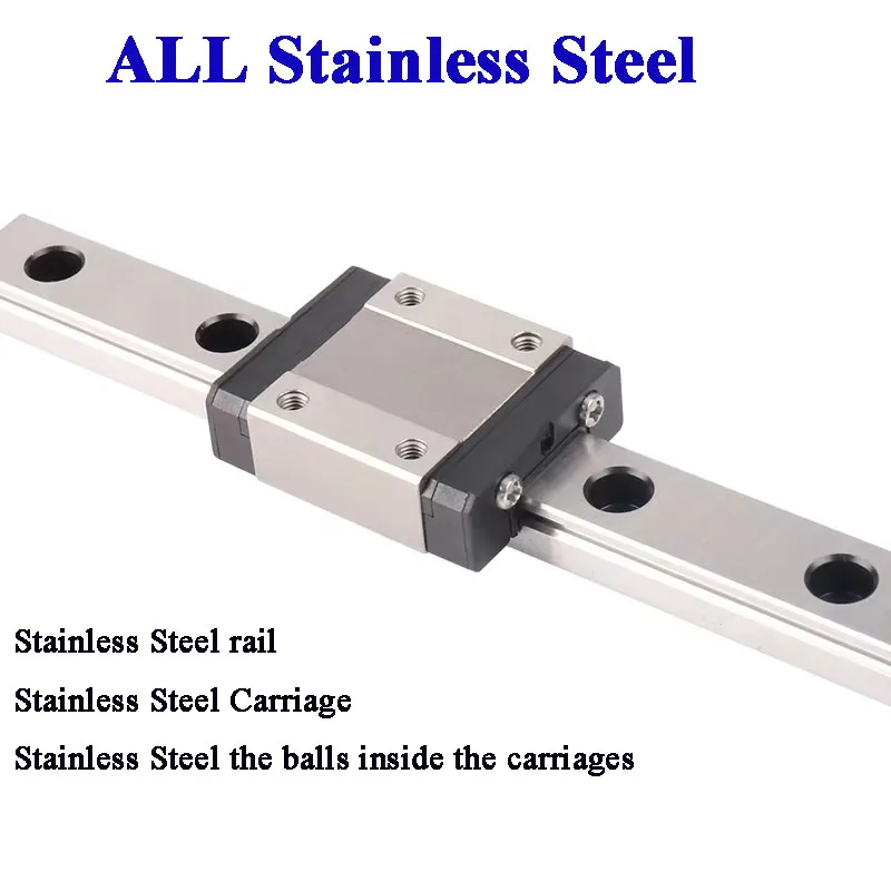 440C Stainless Steel MGN Linear Guide and Carriage for MGN7 MGN9 MGN12 MGN15 150 200 220 250 300 330 350 400 450 500mm Voron 3D