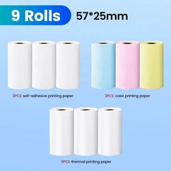 57*25MM Thermal Paper Label Sticker Self-adhesive Rolls Paper For Mini Printer Instant Print Kids Camera Photo Paper