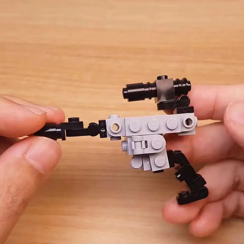 Miniature Robot Exoskeleton Building Blocks Intelligence Enhancement Toy Model Handgun Robot MOC Transforming Mechanoid