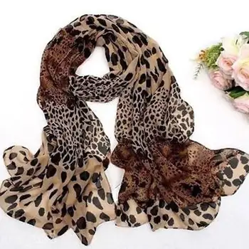 Frauen Stola Weichen Leopardenmuster Schal Vintage Chiffon Casual Verkauf Dünne Harajuku Frühling Elegante Heiße Sommer Schals Sexy Wrap
