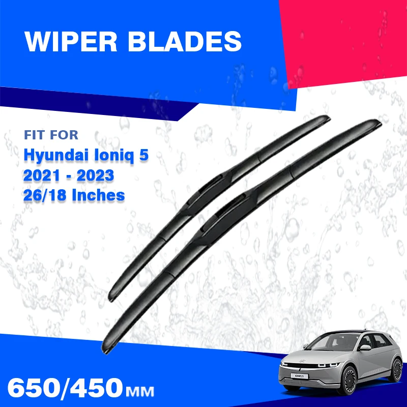 For Hyundai Ioniq 5 2016 - 2023 PHEV Hybrid EV Front Wiper Blades Windscreen Windshield Car Accessories 2017 2018 2019 2020 2021