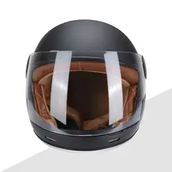 KEAZ Fiberglass Vintage Motorcycle Helmets For Adults Cascos Para Motos Hombres Retro Full Face Motor Capacete Dot Approved