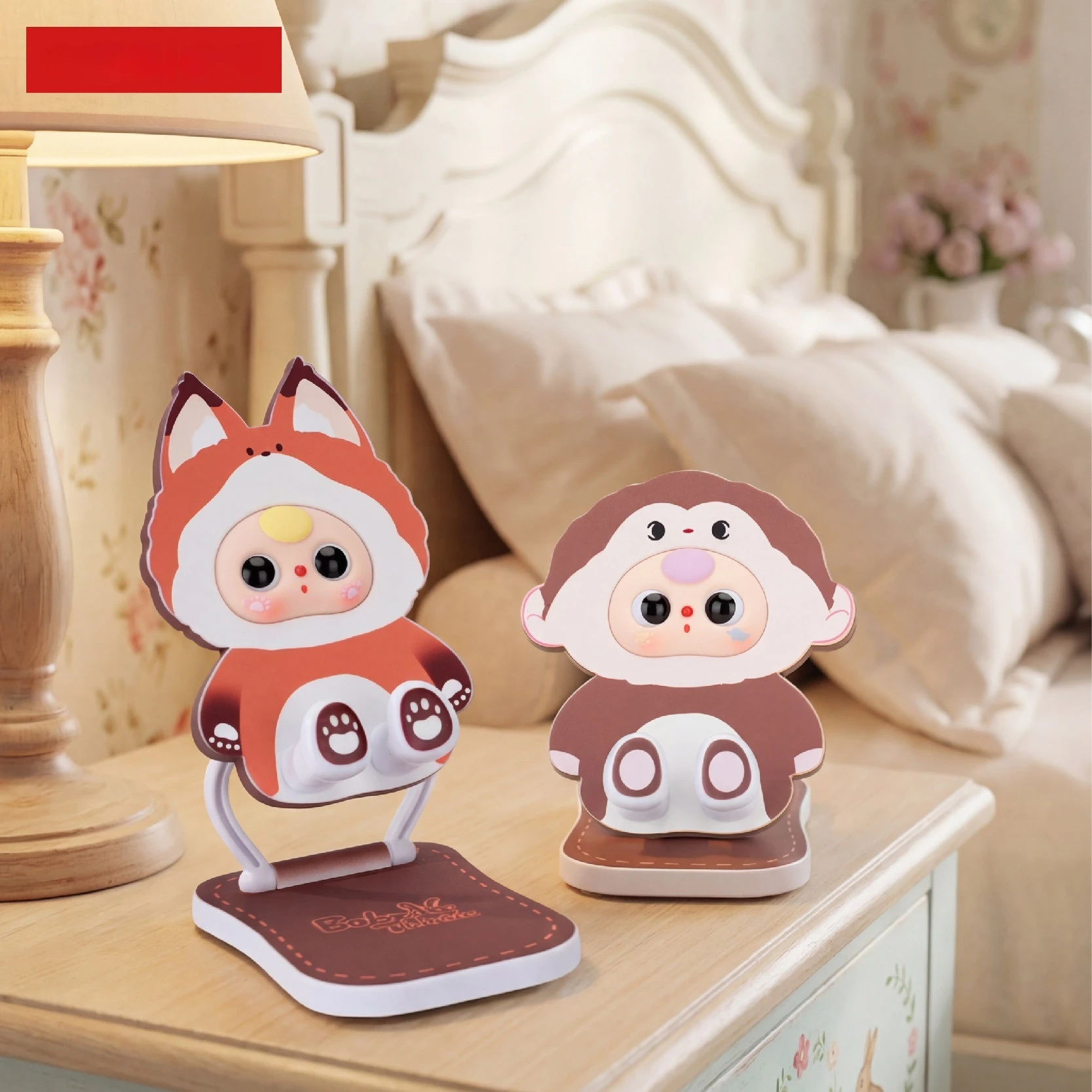 Baby Three Foldable Phone Stand Blind Box Cute Animal Desktop Holder For Watching TV Desk Decor Surprise Collectible Toy view 3