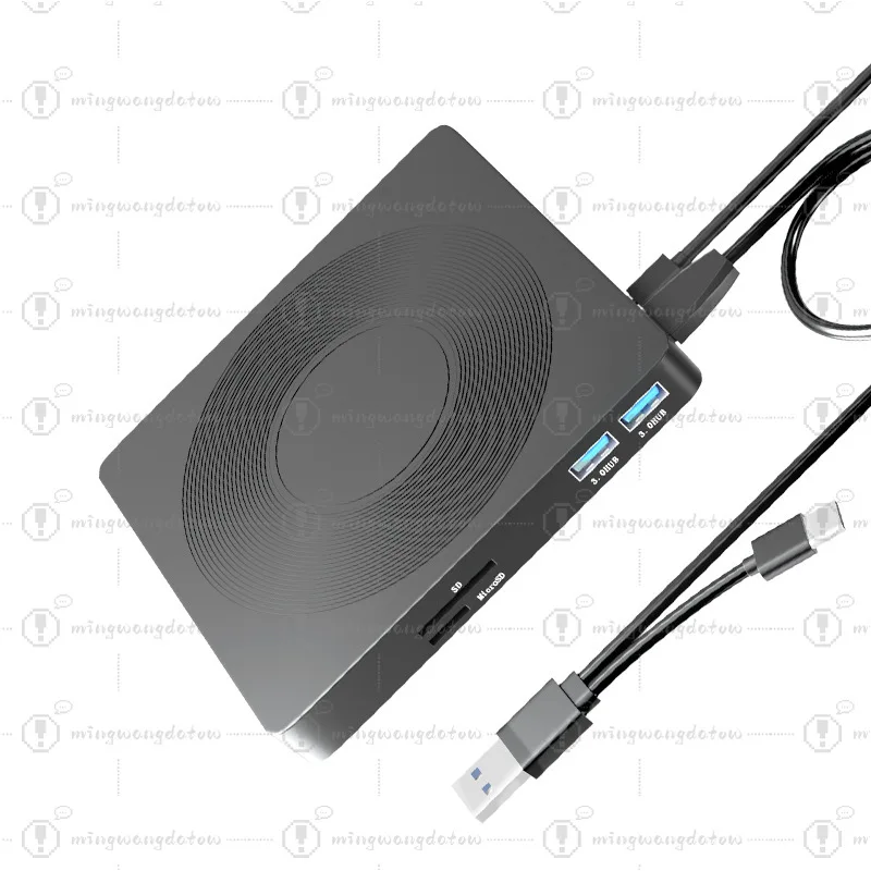 Type-C Multifunctional 6-in-1 External DVD Burner 3.0USB Portable DVD Player Ultra-Thin CD Drive for Laptop Desktop