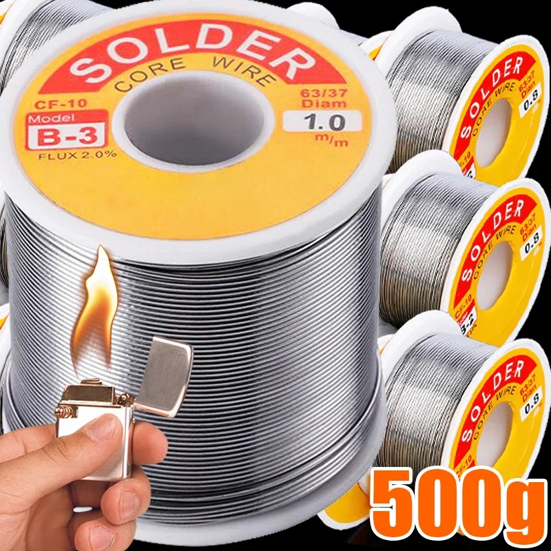 

500/50g Solder Wire Metal Copper Iron Tin Alloy Welding Wires Low Temperature Easy Melt Soldering Cored Rods Bar Repairing Tools