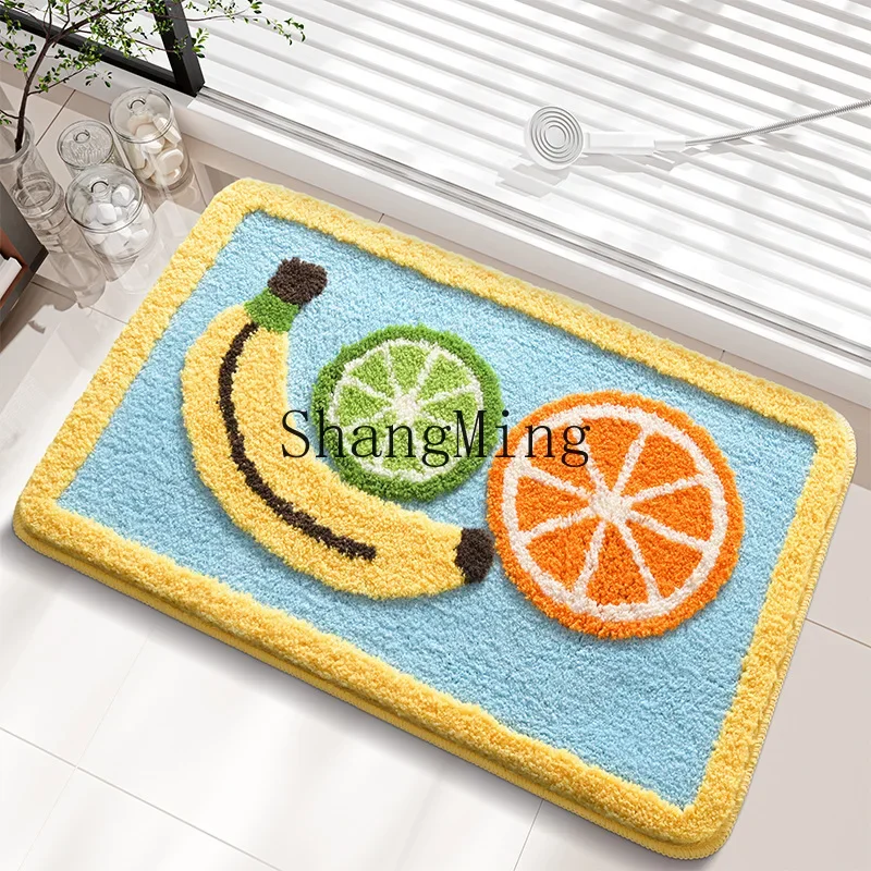 

CL flocking new bathroom absorbent floor mat toilet door non-slip mat home foot pad household wholesale