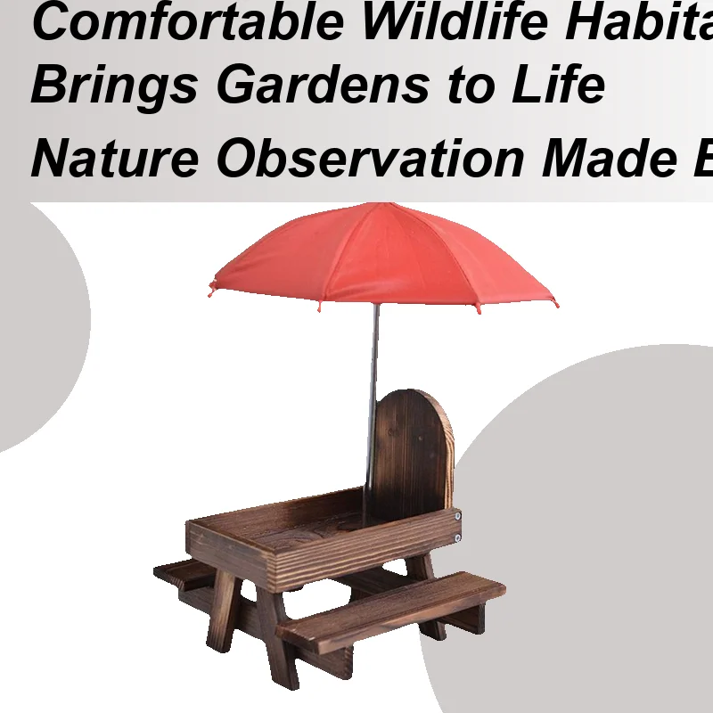 

Squirrel Feeders For Outdoors Funny Squirrel Birds Feeder With Umbrella Wildlife Eating Corn Holder Activity Space In Wood For