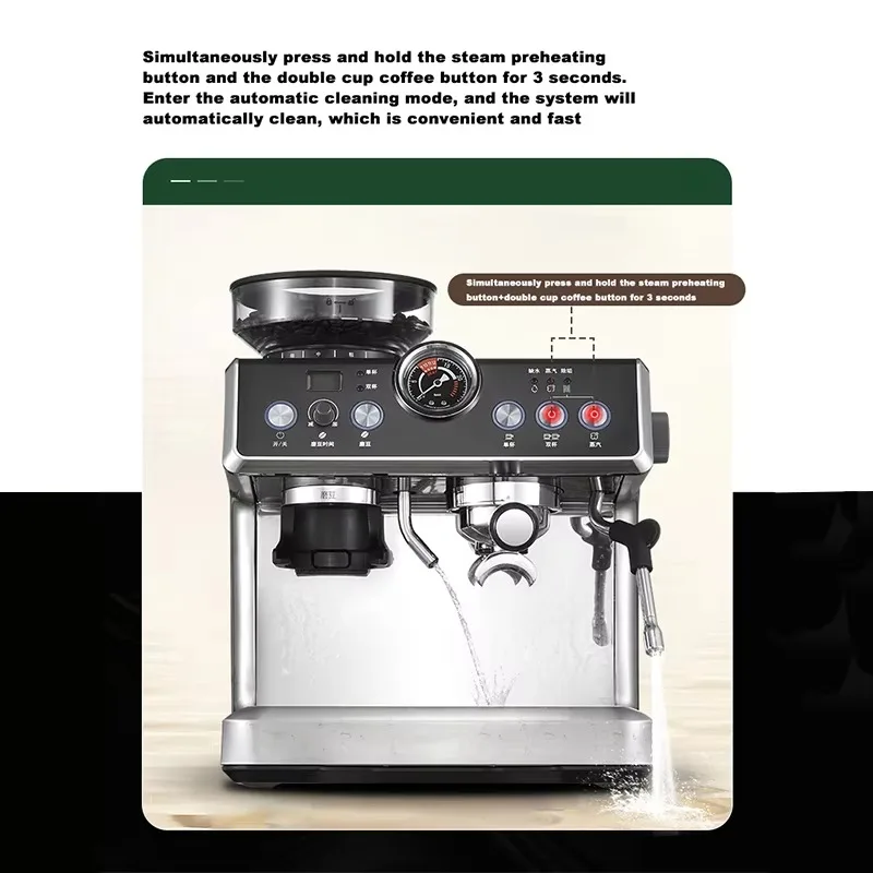 Wholesale Premium Quality Double Boiler Multi Function Coffee Maker Best Price Commercial Household Coffee Machine