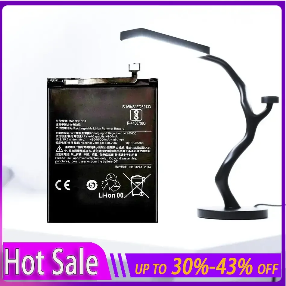 

Long-Lasting Performance Mobile Phone Battery Lightweight BN51 For Xiaomi Redmi 8 8A Redmi8 Redmi8a 5000Mah