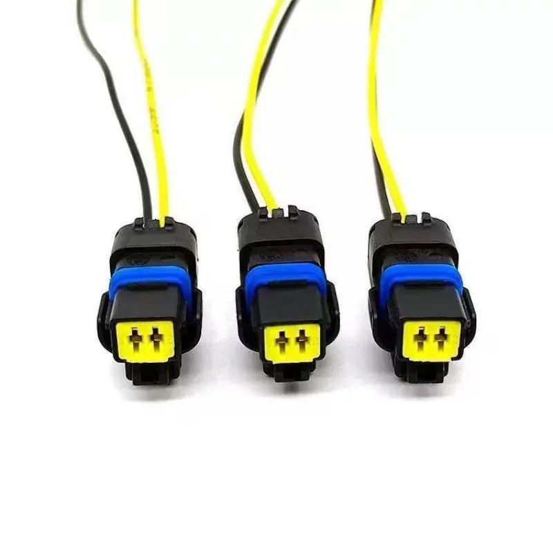 

2 Pin Common Rail Diesel Fuel Pump Metering Valve Plug Fuel Metering Unit Solenoid Valve Wiring Harness Connector for Delphi Fue