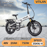 Vitilan I7 Pro 3.0 Electric Bicycle 1200W Motor 48V20Ah Battery E-Bike 20*4inch Fat Tire Hydraulic Disc Brake City Electric Bike