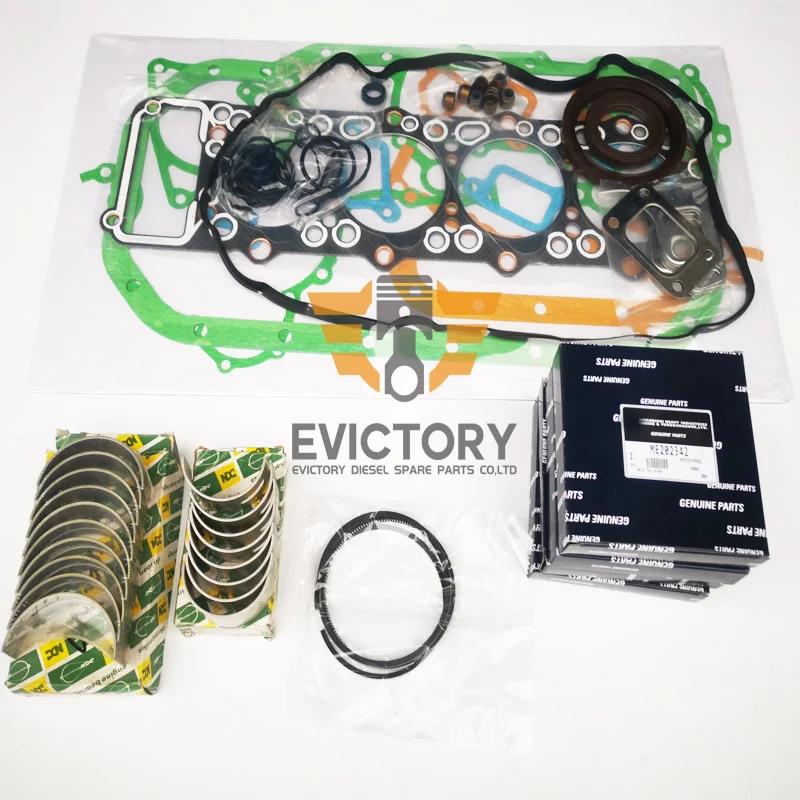 

for Mitsubishi 4M40T 4M40-T 4M40 Cylinder Head Assy Complete + Rebuild Overhaul kit + Gasket + Piston Ring + Bearing