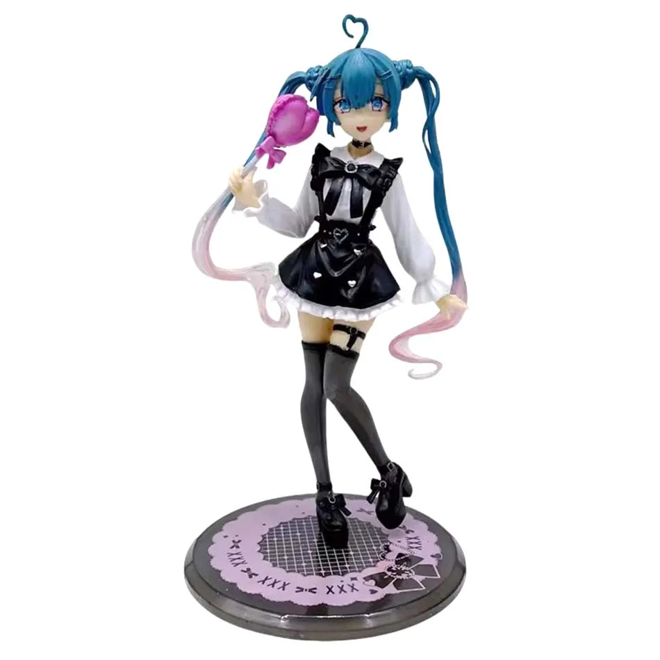 New Hot sold Hatsune Miku Desktop Cute Action FigureNeko T-Shirt Ver. Anime Figurine Kawaii Girl Model Toy Gift view 6