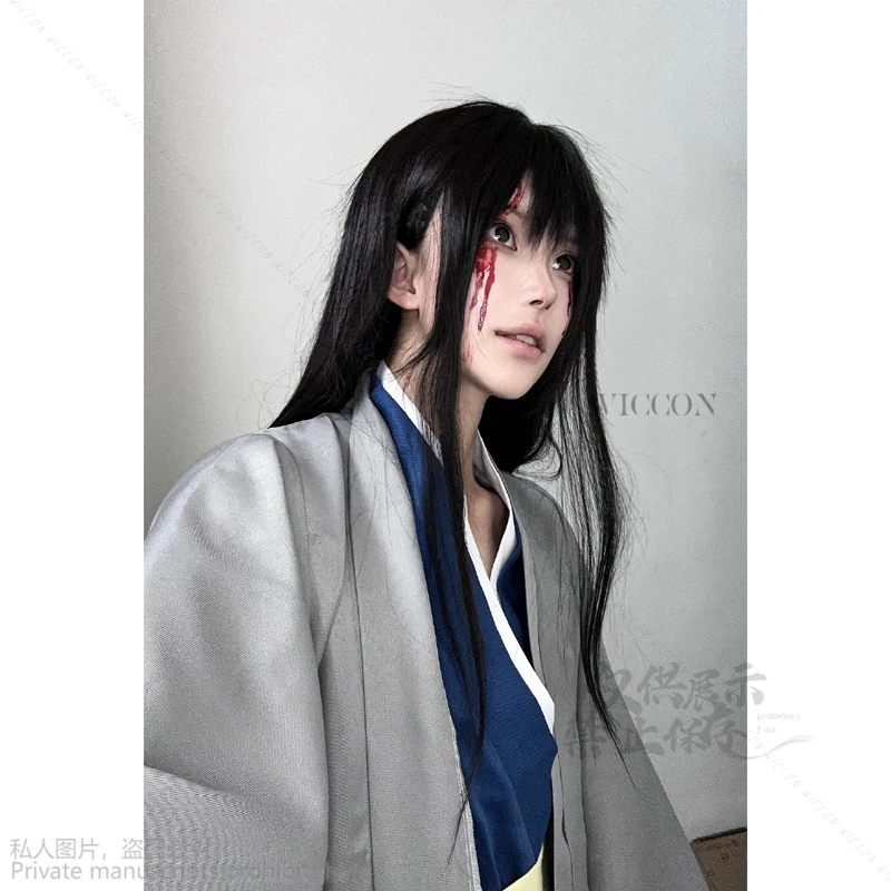 Anime Gintama Katsura Kotarou Cosplay Costume Kimono Women Man Uniform Halloween Costumes Cos Katsura Kotarou Roleplay Suit Wig