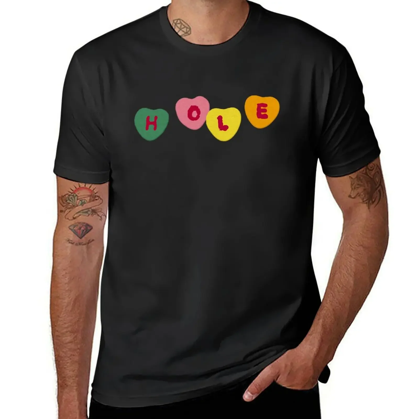 HOLE Miss World/Over The Edge candy hearts T-Shirt oversized animal prinfor boys custom shirt men t shirt