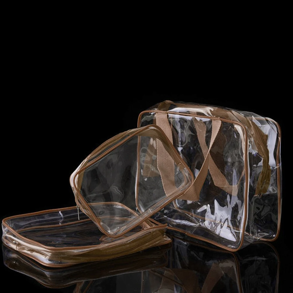 أكياس مقاومة للماء شفافة PVC منظم أدوات الزينة السلس زيبر متعددة الوظائف السفر حقيبة للتخزين فرشاة ماكياج #2