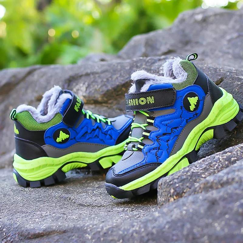 جديد كلاسيكي حذاء الثلوج الصبي ارتداء مقاومة الرياضة في الهواء الطلق حذاء للسير مسافات طويلة تسلق أحذية المضادة للانزلاق مخلب الأحذية الأطفال أحذية رياضية #5