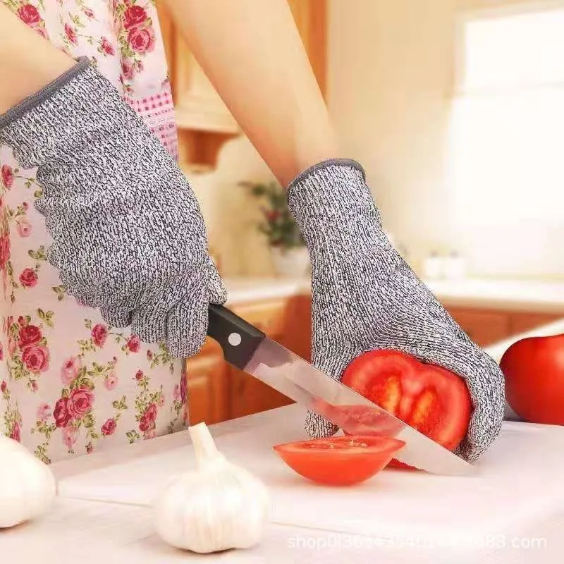 Guantes de seguridad a prueba de Cortes, manoplas de Metal, alambre resistente a puñaladas, corte de carnicero, cocina, pescado, jardinería, Nivel 5