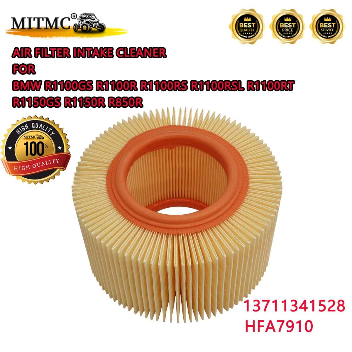 Air Filter Intake Cleaner For BMW R1100GS R1100R R1100RS R1100RSL R1100RT R1150GS R1150R R850R 13711341528 HFA7910