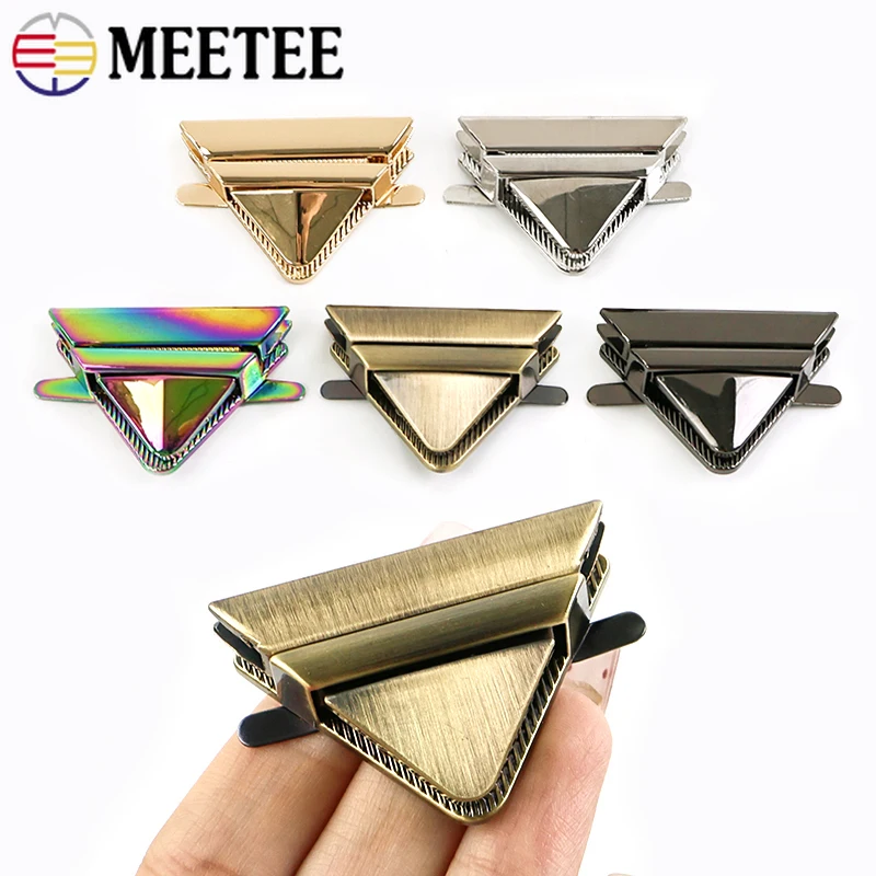 

1/2/5Pcs Meetee 35*45mm Metal Lock Buckle Women Shoulder Bag Twist Turn Snap Clasp Purse Decor Closure Sewing Craft Accessories