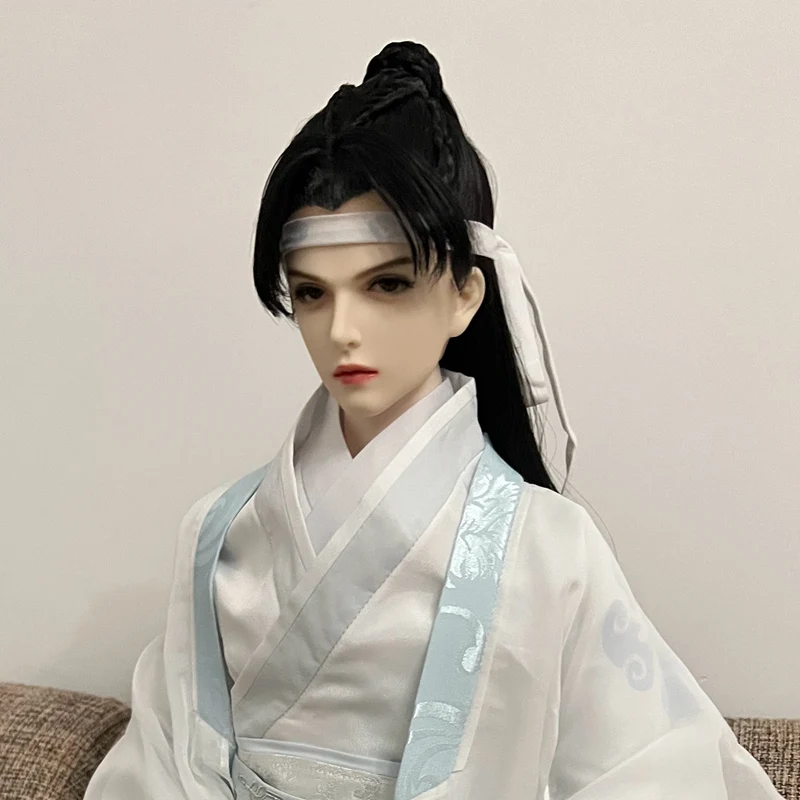 1/3 Scale BJD Ancient Costume Hanfu Wigs Vintage Long Hair Styling Samurai Wig For SD13 SSDF ID72 Uncle Doll Accessories A1418